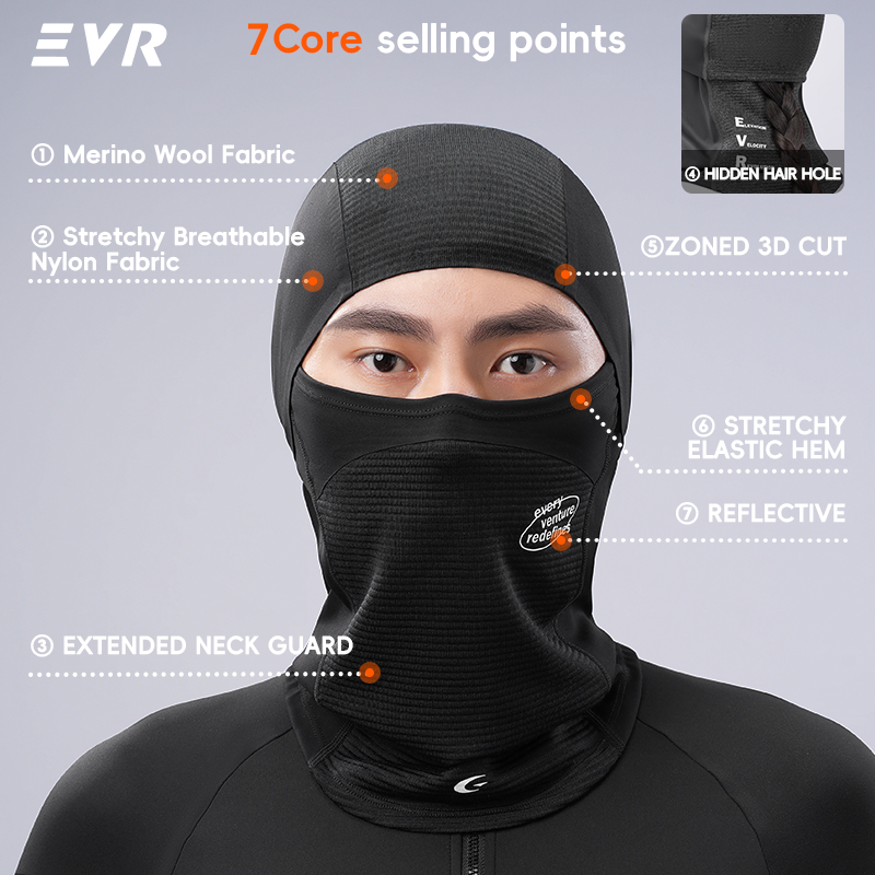 EVR Winter Wool Face Mask Neck - огляд і ціна Cycling Gear Women